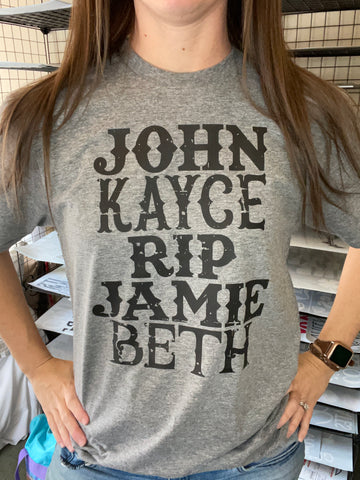 John Kayce Rip Jamie Beth- Only have 3 left!
